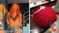 Em Dubai, Virginia ganha buquê após receber caminhão de flores no SBT