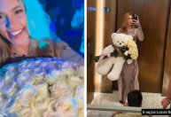 Mais flores? Virginia ganha rosas em Dubai pela segunda vez no mesmo dia