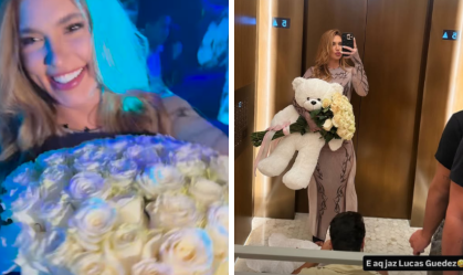 Mais flores? Virginia ganha rosas em Dubai pela segunda vez no mesmo dia