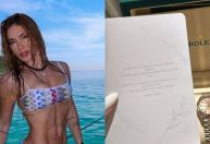 Virginia ganha Rolex de R$ 100 mil e bilhete misterioso: "Com carinho"