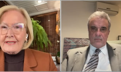 Ana Amélia Lemos e José Eduardo Cardozo em "O Grande Debate"