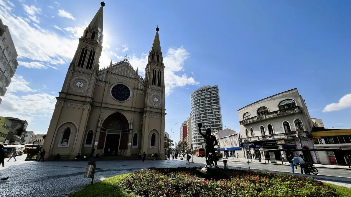 Praça Tiradentes, no centro de Curitiba