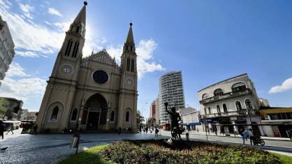 Praça Tiradentes, no centro de Curitiba