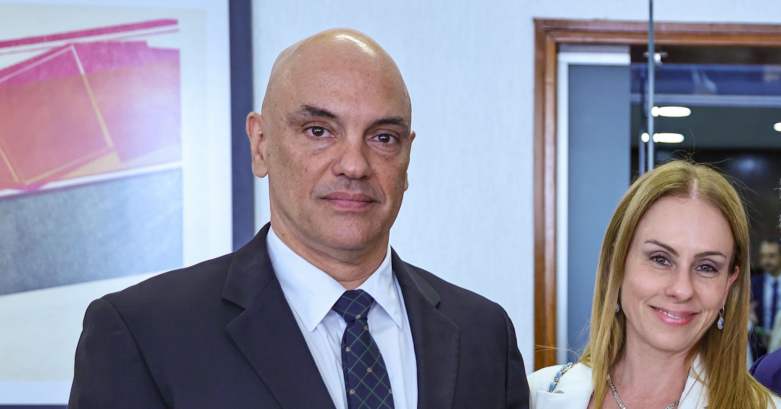 Alexandre de Moraes e sua esposa Viviane
