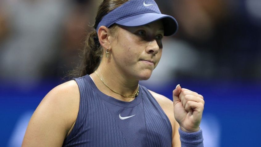 Amanda Anisimova eliminou a brasileiras Bia Haddad nas oitavas do US Open • @usopen