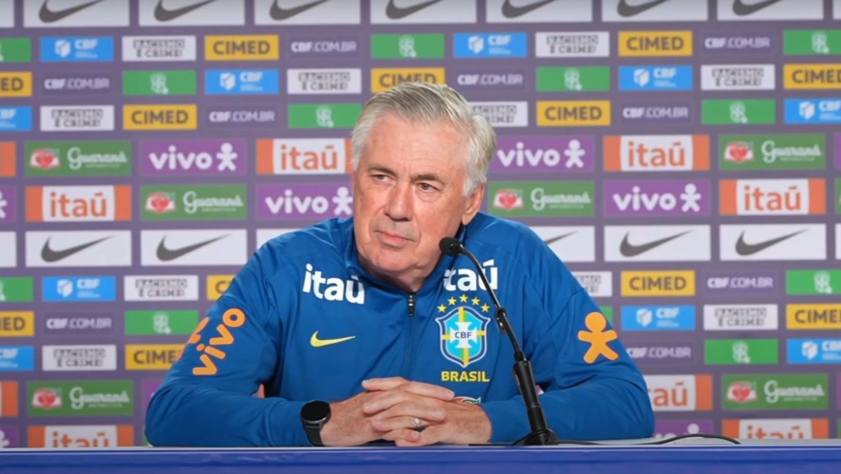 Carlo Ancelotti, treinador da Seleção Brasileira