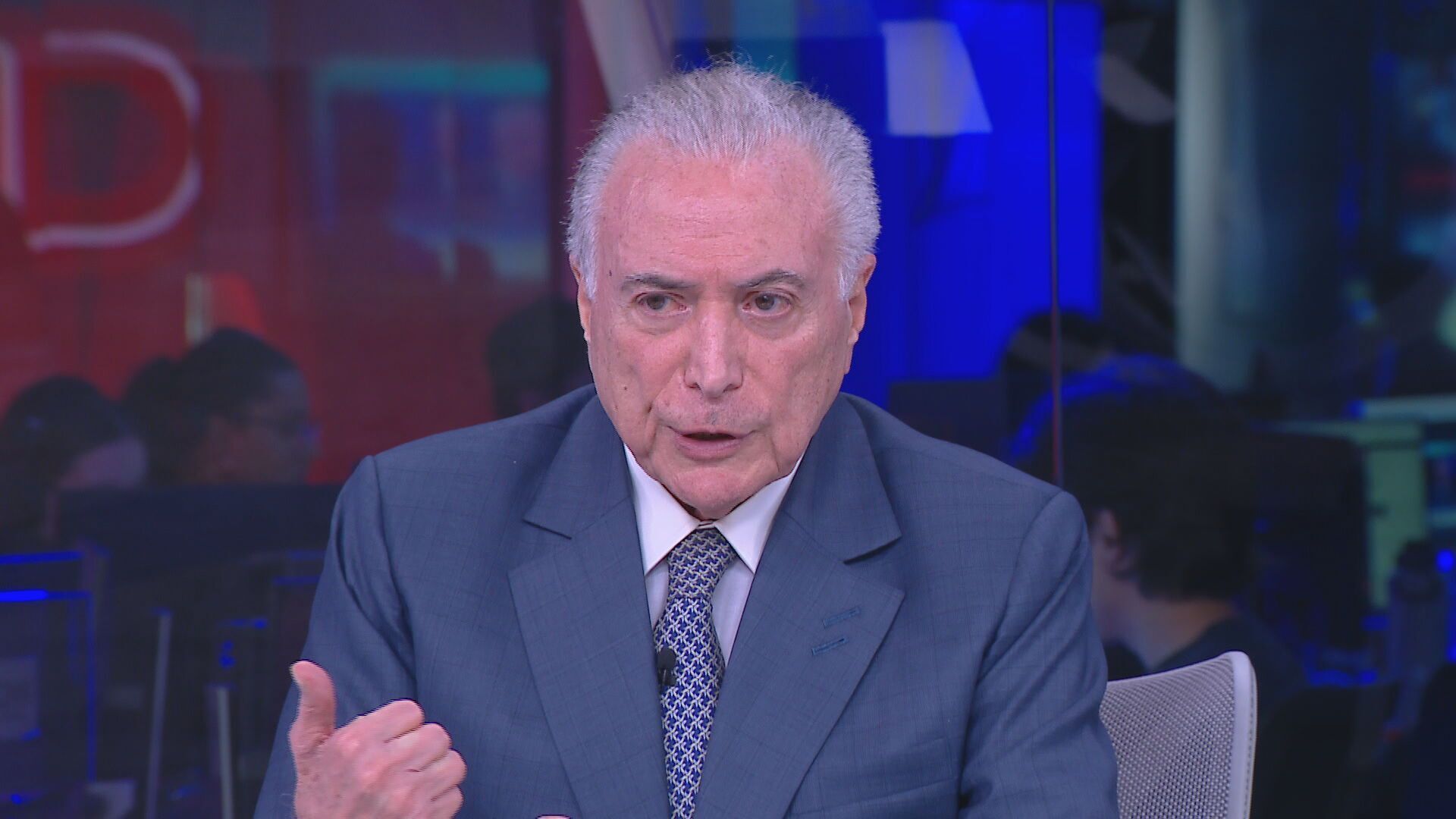 O ex-presidente Michel Temer (MDB) em entrevista ao CNN Arena