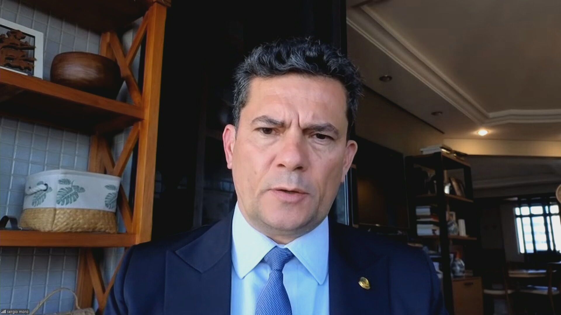 O senador Sergio Moro (União-PR) em entrevista ao CNN 360°