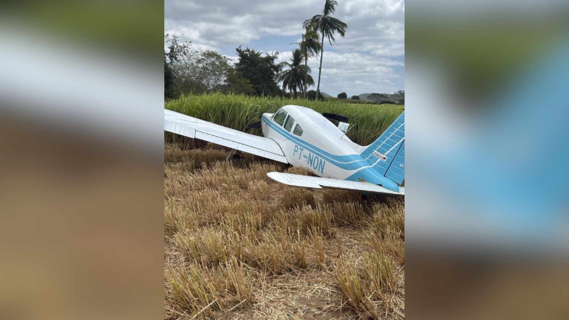 Avião que transportava Cícero Lucena.
