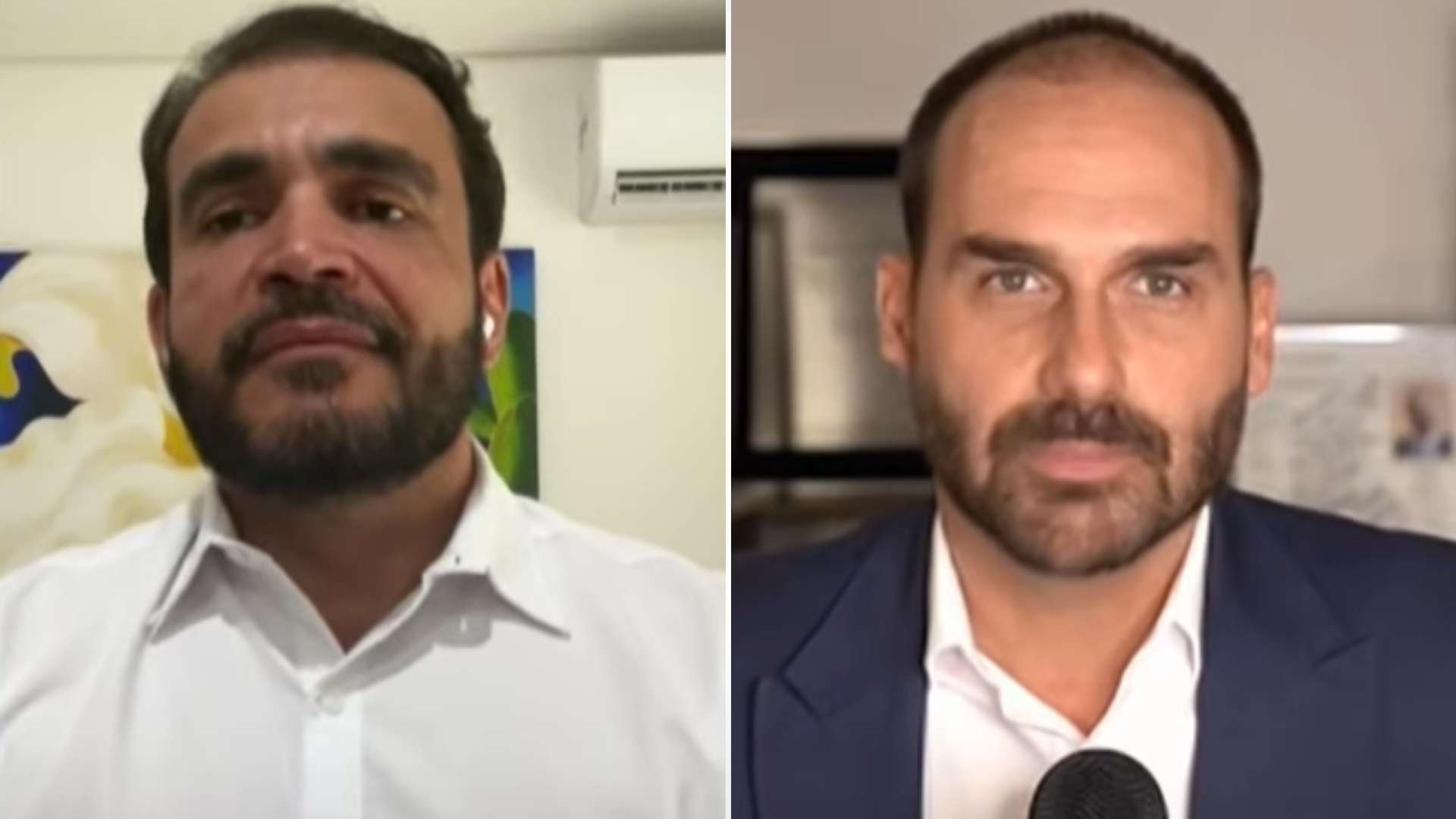 Delegado federal Marcelo Freitas (União Brasil-MG)  à CNN; e o deputado Eduardo Bolsonaro (PL-SP)
