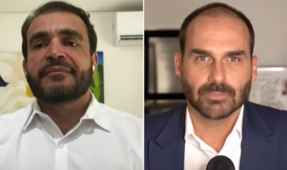 Delegado federal Marcelo Freitas (União Brasil-MG)  à CNN; e o deputado Eduardo Bolsonaro (PL-SP)