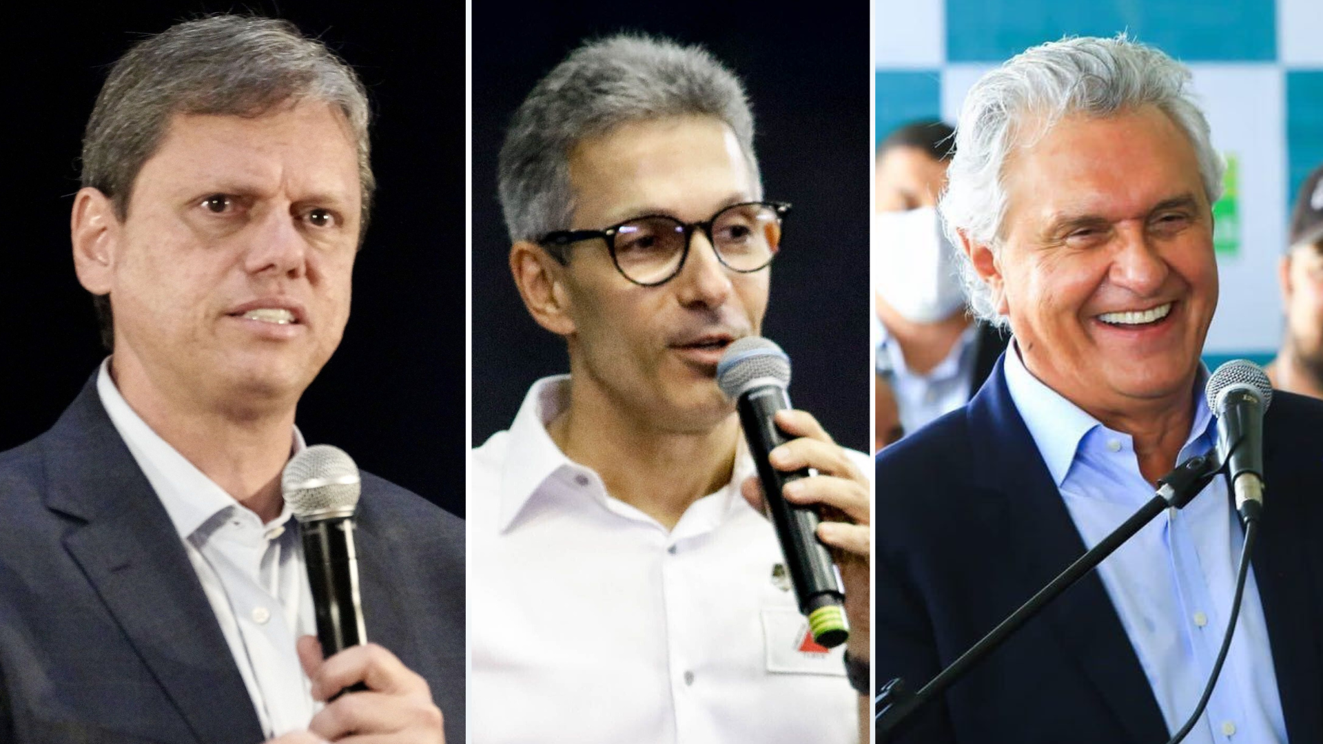 Tarcísio de Freitas, Romeu Zema e Ronaldo Caiado