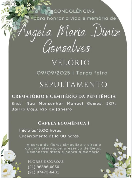 Velório Angela Ro Ro ocorre nesta sexta-feira (9)