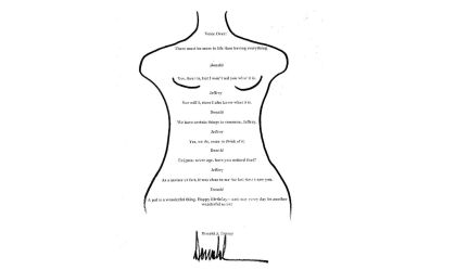 Carta de aniversário de Jeffrey Epstein que teria sido assinada por Donald Trump