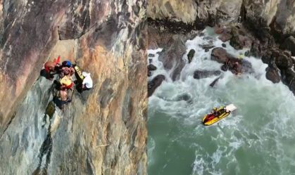 Vídeo: criança é arrastada por correnteza e resgatada por salva vidas em SP
