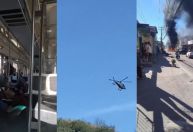 Passageiros tentam se proteger durante tiroteio na Zona Norte do RJ