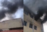 Bombeiros combatem incêndio em loja na zona Sudoeste do Rio