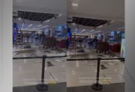 Vídeo: teto do Shopping Tamboré desaba com fortes chuvas na Grande SP