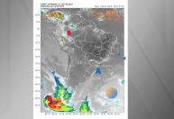 Grande frente fria se desloca pela América do Sul e deve afetar o Brasil