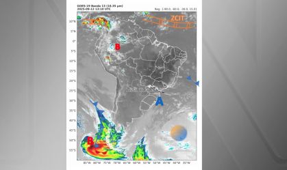 Grande frente fria se desloca pela América do Sul e deve afetar o Brasil
