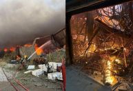 Incêndio atinge fábrica de artigos de natal na Grande BH; veja vídeo