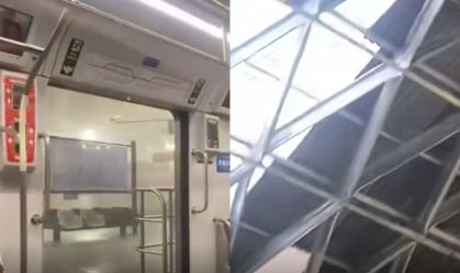 Chuva forte afeta circulação de trens e estação tem teto desabado em SP