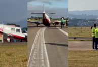Vídeo: após apresentar pane, avião faz pouso de emergência em SP