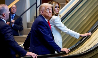 Presidente dos EUA, Donald Trump, e a primeira-dama Melania Trump em Nova York