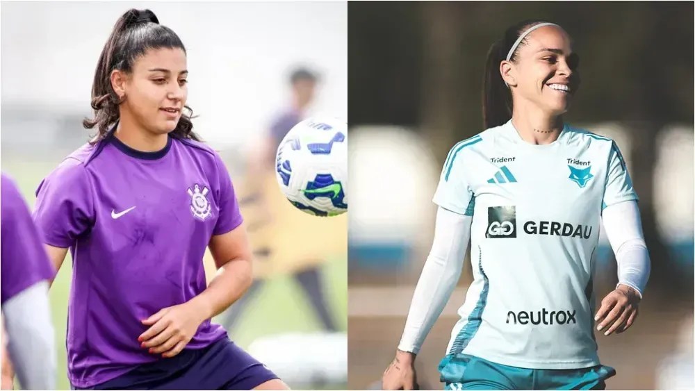 Duda Sampaio, do Corithians, e Leticia, do Cruzeiro