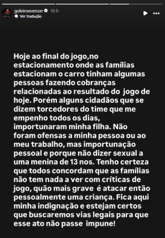 Everson acusa importunação sexual contra filha • Reprodução / Instagram