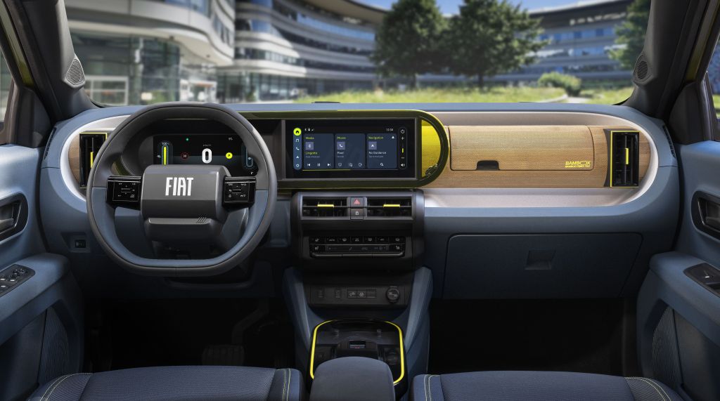 Fiat Grande Panda 2026: interior também tem estilo geométrico