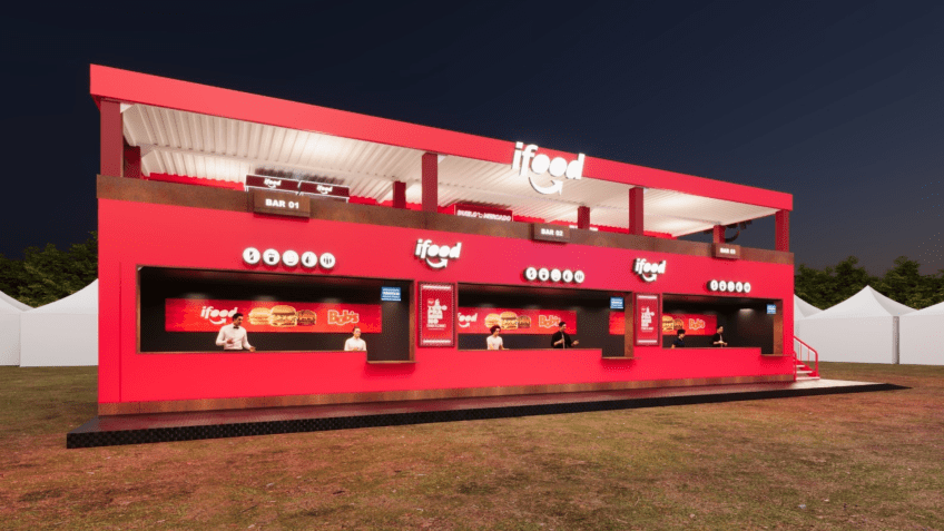 Próximo ao SP Square, os visitantes poderão passar por um circuito de games e ganhar brindes do Ifood. • Divulgação