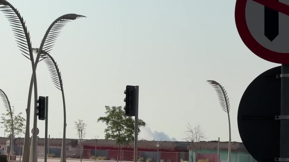 Fumaça vista em Doha, capital do Catar, após explosões