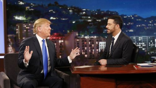 Nos EUA, programa "Jimmy Kimmel Live" recebeu, em 16 de dezembro de 2015, o então candidato presidencial republicano Donald Trump.