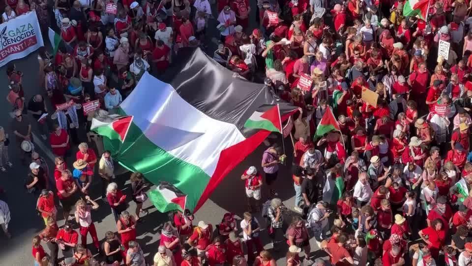 Grande marcha pró-Palestina em Bruxelas busca mais ações para ajudar Gaza