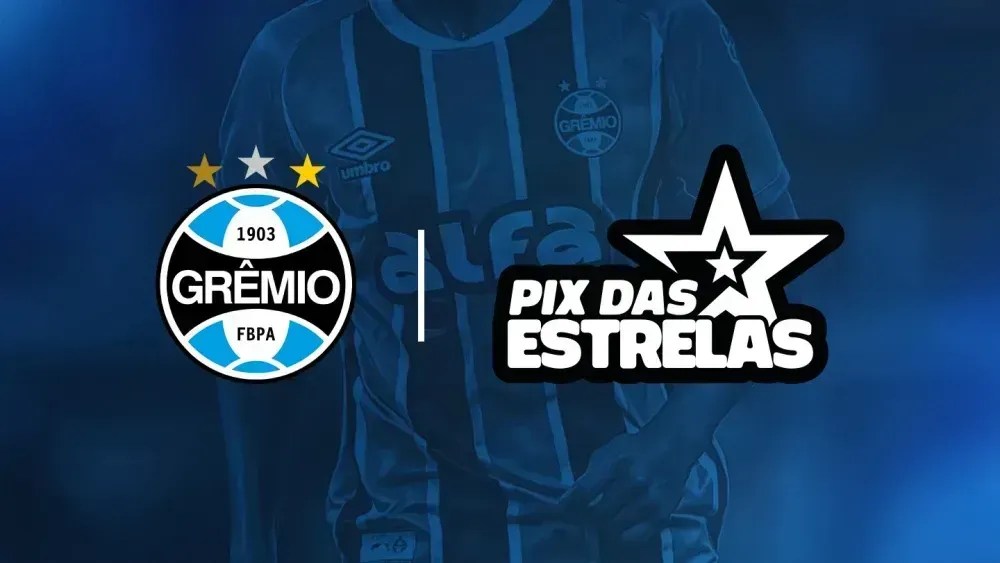 Grêmio é patrocinado pelo Pix das Estrelas, plataforma de sorteios