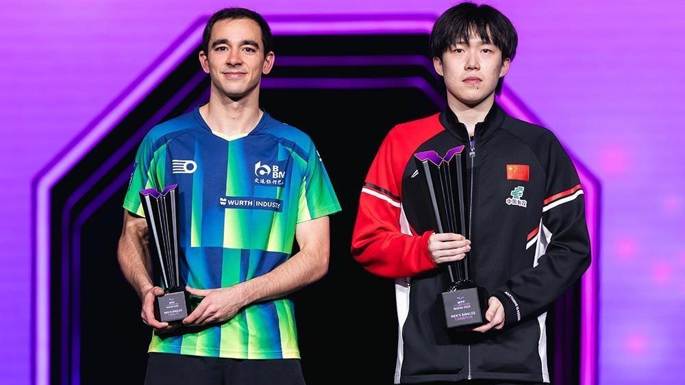 Hugo Calderano é dominado por chinês e leva a prata no WTT de Macau