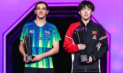 Hugo Calderano é dominado por chinês e leva a prata no WTT de Macau