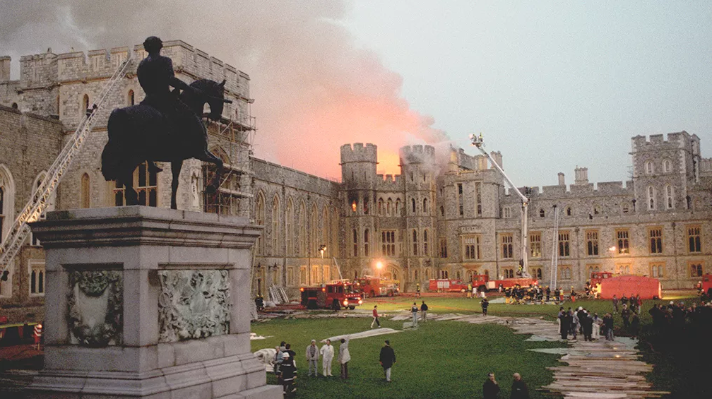 Incêndio no Castelo Windsor em 1992 • Royal Collection Trust