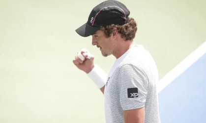 João Fonseca em ação no US Open, nos Estados Unidos