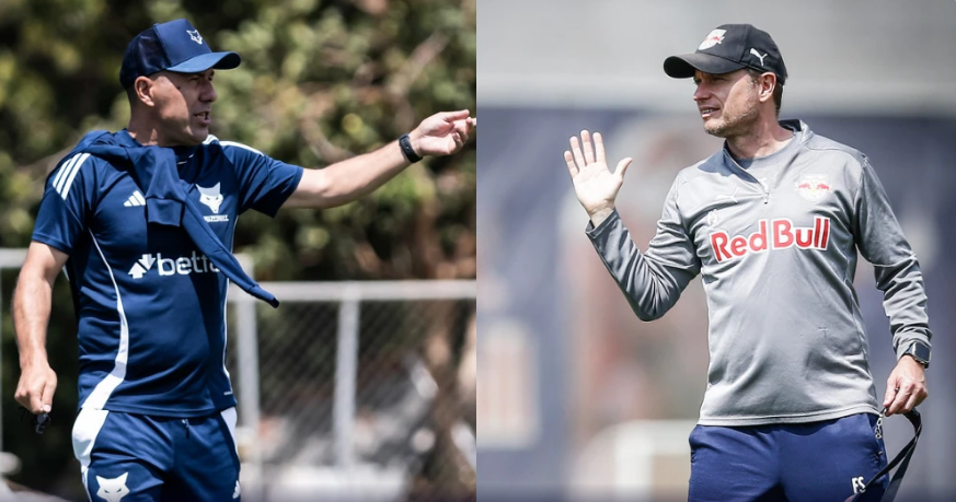 Leonardo Jardim e Fernando Seabra comandam treinos de seus times