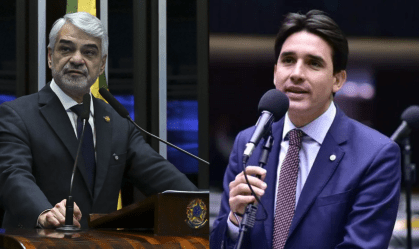 O senador Humberto Costa (PT) e o Ministro de Portos e Aeroportos, Silvio Costa Filho (Republicanos)