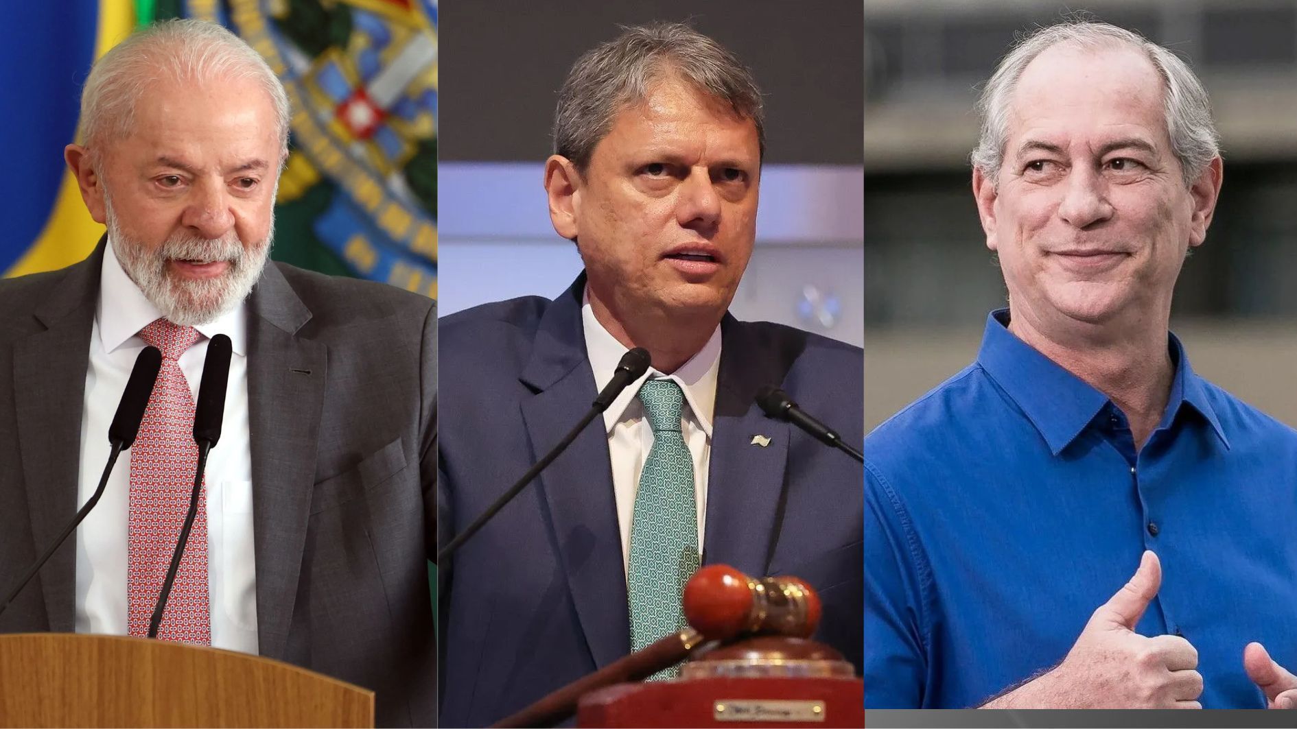 Lula, Tarcisio e Ciro