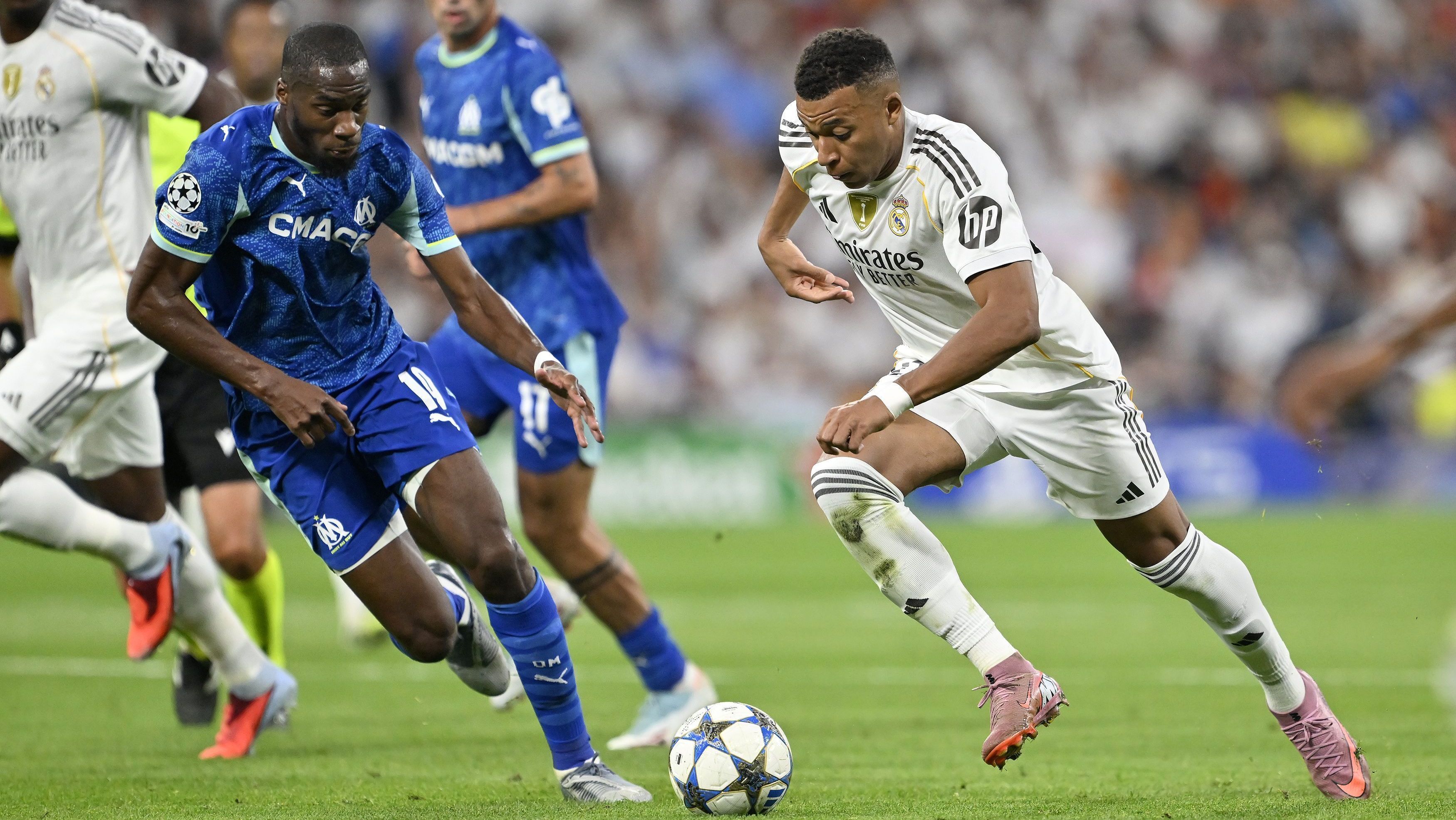 Mbappe durante partida da Champions