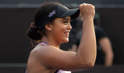 Naná Silva durante partida contra Carol Meligeni no SP Open