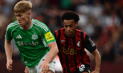 Em sequência mediana na Premier League, Newcastle empata com o Bournemouth