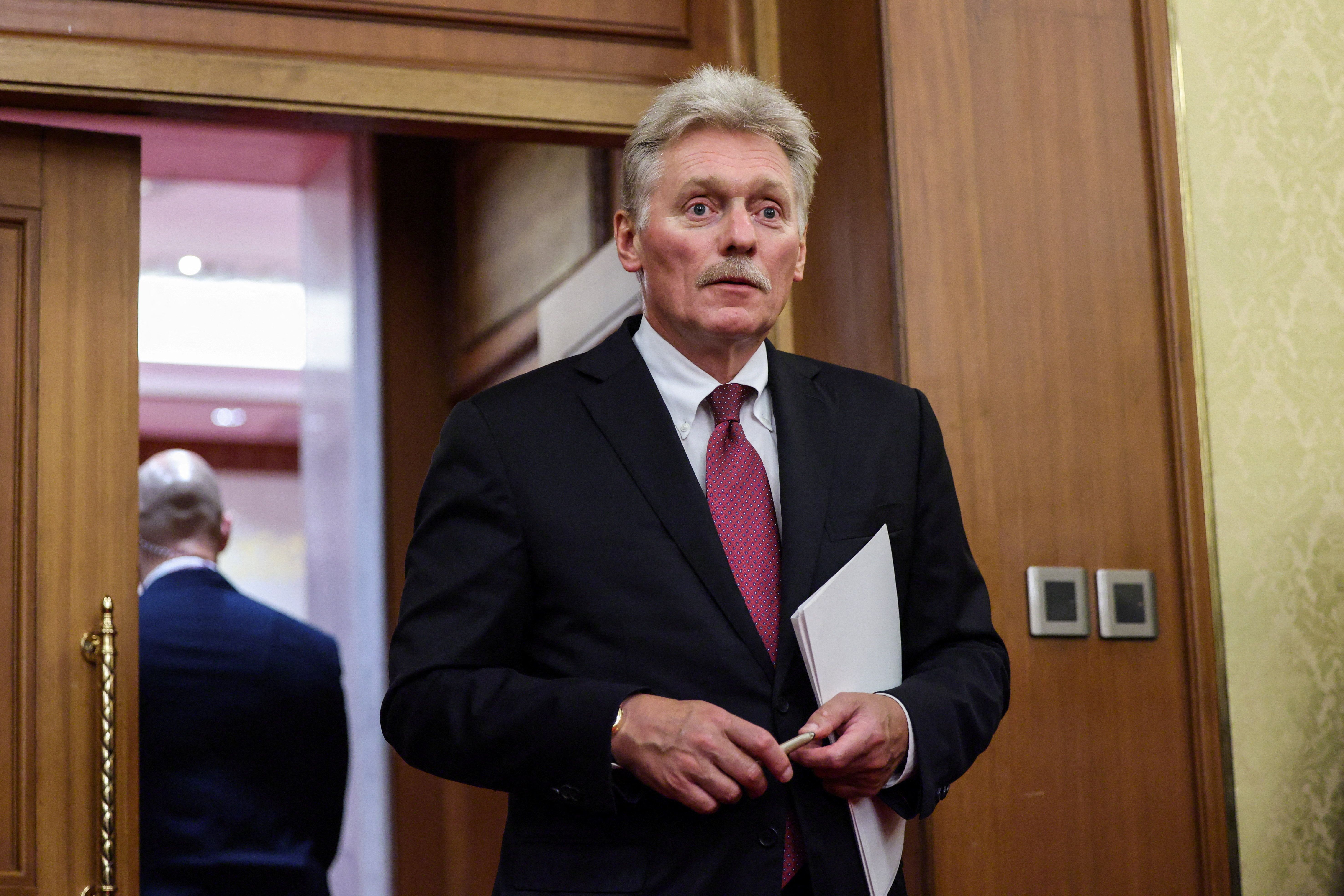 Porta-voz do Kremlin Dmitry Peskov em Pequim