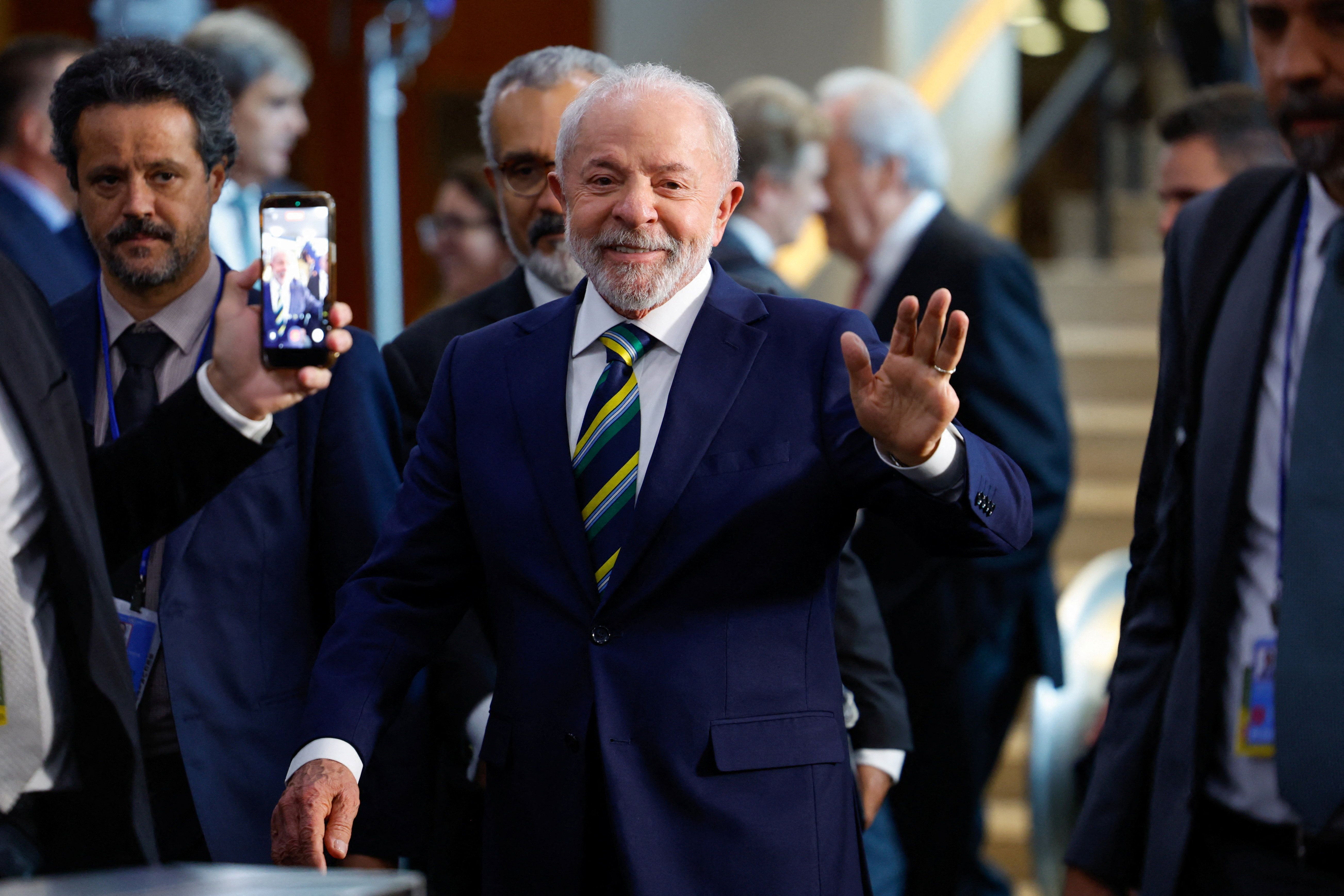 Presidente Luiz Inácio Lula da Silva na sede da ONU em Nova York