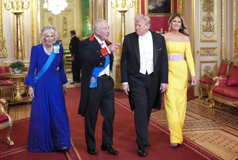 STILLS: Trump attends State Banquet hosted by Royals at Windsor Castle