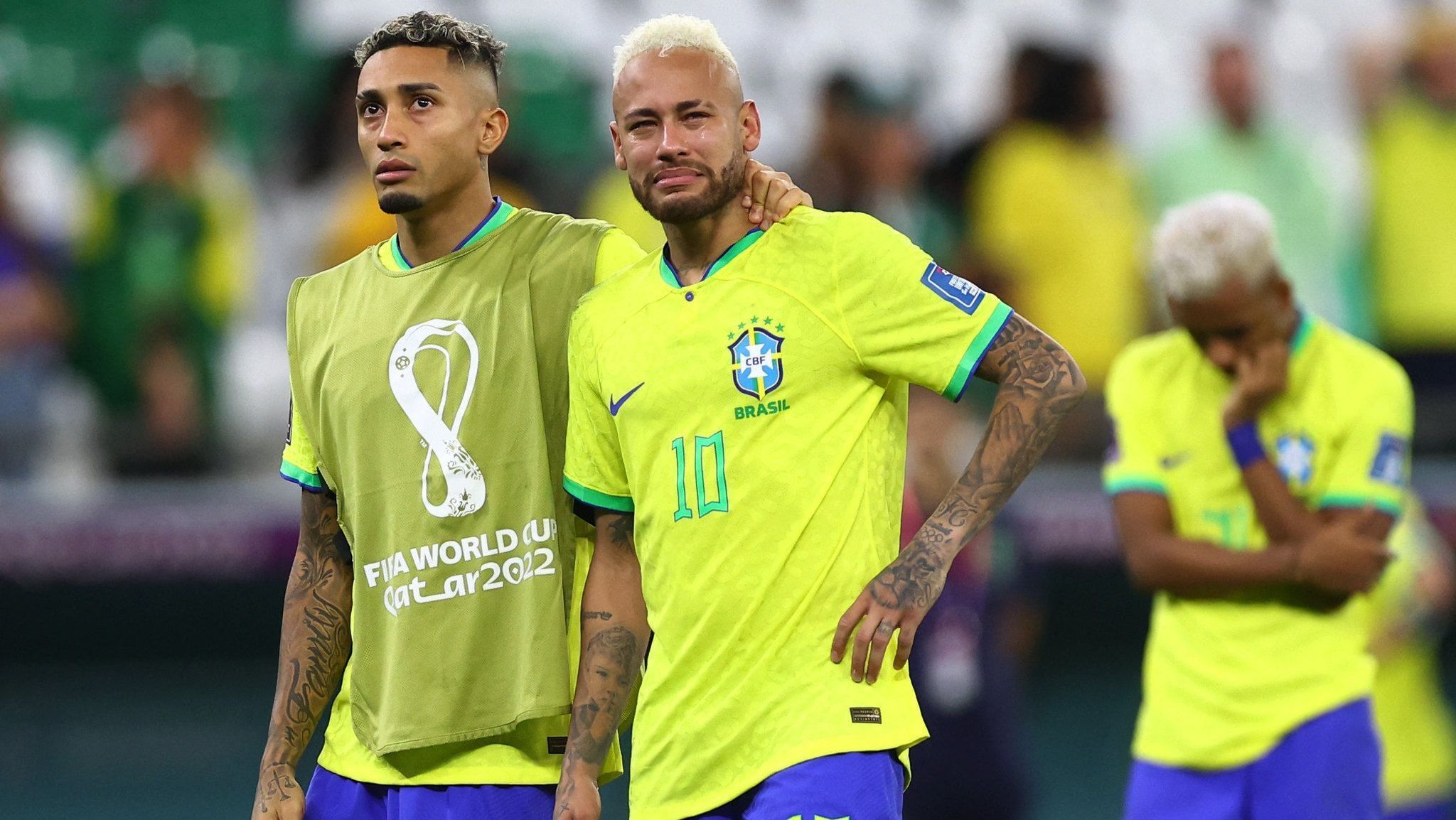 Raphinha e Neymar pela Seleção Brasileira